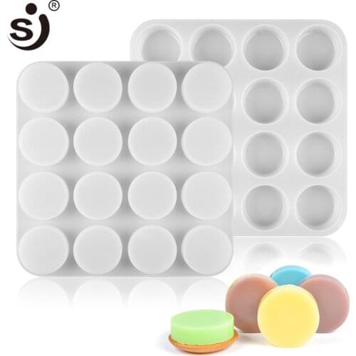 SJ 9 Cavities Round Silicone Soap Molds Diy Handmade Craft 3d Soap Maker Mould Making Candle Resin Mould crafts