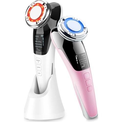 Facial Lifting Machine Facial Massager,Ultrasonic beauty device LED Light therapy Wrinkle remover Skin tightening Anti aging