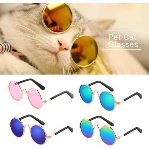 Mini 8.5cm Length Pet Supplies Pet Cat Glasses Pet Product Dog Glasses Sunglasses For Little Dog Cat Photos Props Accessories