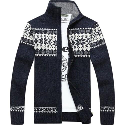 Men Cardigans Striped Knit Sweater Windbreaker Warm Fashion Cardigan Men Sweaters Mens Sping Autumn Coat Casual Sweater