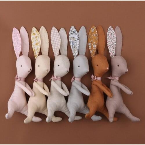 Baby Rabbit Stuffed Dolls Cute Animals Plush Toy Appease Toy Infant Soft Educational Toy Baby Photo Prop Easter Gift
