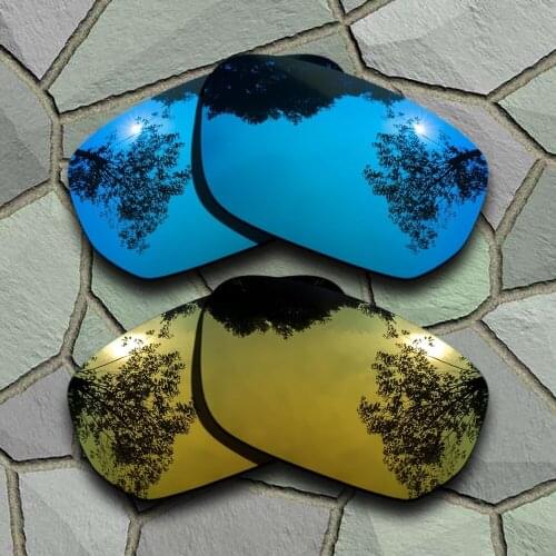Sky Blue&Yellow Golden Sunglasses Polarized Replacement Lenses for Oakley Style Switch