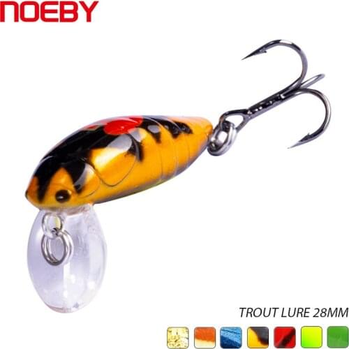 NOEBY Crankbaits Fishing Trout Lure for River Hard Plastic Artificial Fishing Tackle Winter NBL9159