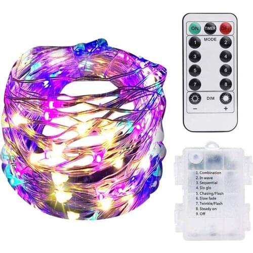 10 Meters Lighting Strings With 100 LED Wire Garden Decoration Solar Energy Lamp Indoor Outdoor Home Decor Party Supplies