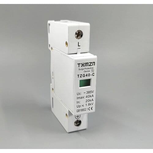AC SPD 1P 20KA~40KA C ~385V House Surge Protector protection Protective Low-voltage Arrester Device