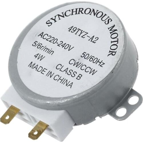 AC 220-240V 50/60Hz 5/6RPM 4W Turntable Synchronous Motor for miniwave Oven