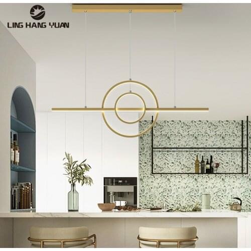 Modern Led Pendant Lamp Hanging Lamp 110v 220v Gold Pendant Light for Dining room Kitchen Living room decoration Light Fixtures