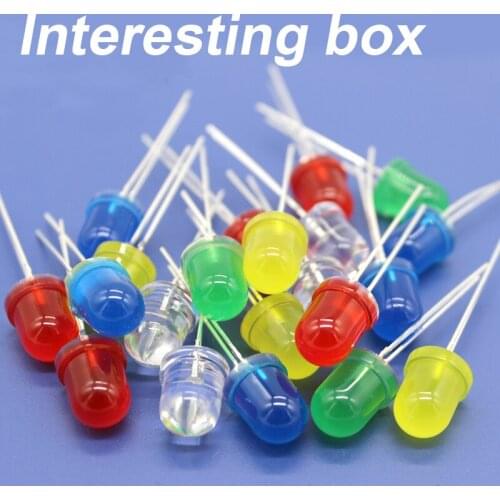 8mm long feet with side round head LED light emitting diode highlight red green blue yellow white DIY electronic components