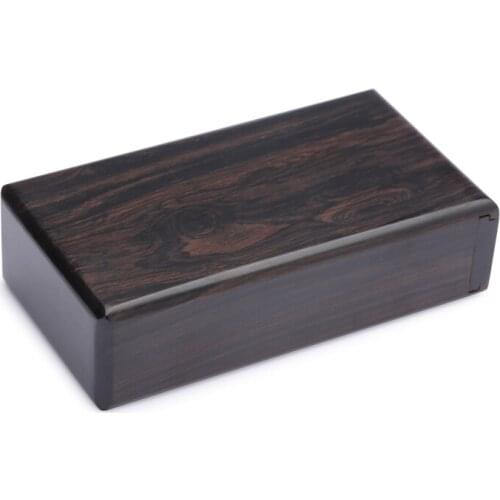 Yooap Purple sandalwood ebony cigarette case Wooden hand-made high-grade hollowed out portable 10 Pack red wooden cigarette case