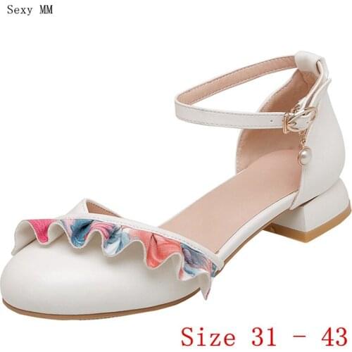 Pumps Women Oxfords Career D'Orsay Shoes Low Med Heels Woman Low Med Heel Shoes Small Plus Size 31 32 33 - 40 41 42 43