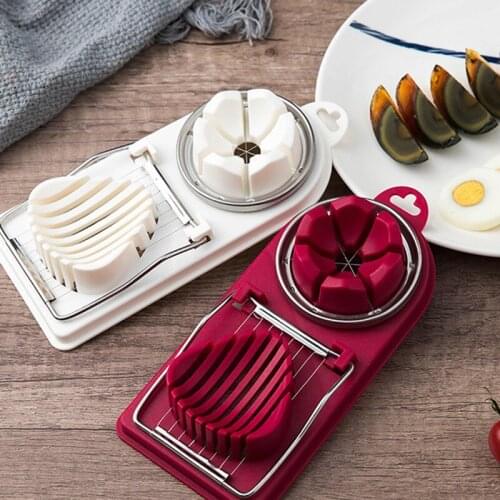1PC Stainless Steel Egg Slicer Multi-function Egg Cutter Sectioner Cutter Mold Flower-Shape Luncheon Meat Cutter Kitchen Gadgets