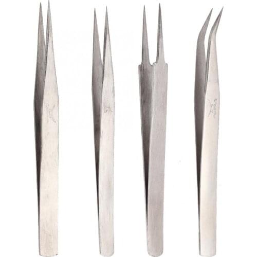 1pcs Stainless Steel Tweezers Pro High Hardness Antimagnetic Jewelry Watch Jewelry Watch Repair Tool Accessories for Watchmaker
