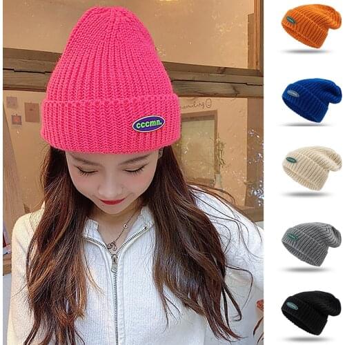 1PCS Winter Hat Adult Men Women Unisex Knitted Woolen Hat Thick Earmuffs Outdoor Skiing Cycling Thermal Windproof Chapéu