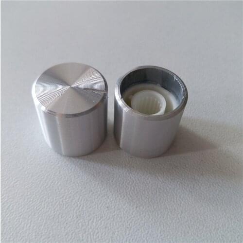 15pcs aluminum plastic cap knob potentiometer knob Smooth 15*15*6mm potentiometer cap car knob switch cap Encoder