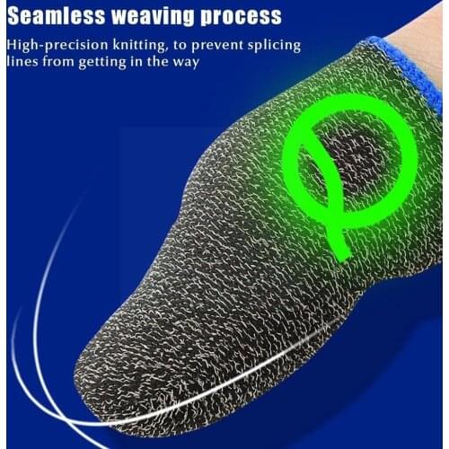 For PUBG Phone Video Gaming Finger Sleeve Mobile Game Sweat-proof Non-slip Screen Fingertips 2PCS Gloves Cots Luminous X5E3