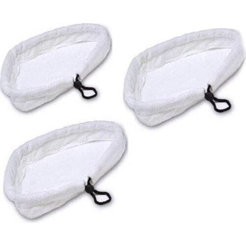 3Pcs Super Absorbent Microfibre Cloth Steam Cleaning Pad Accessories Washable White Steamer Cleaner Mop Floor Mop