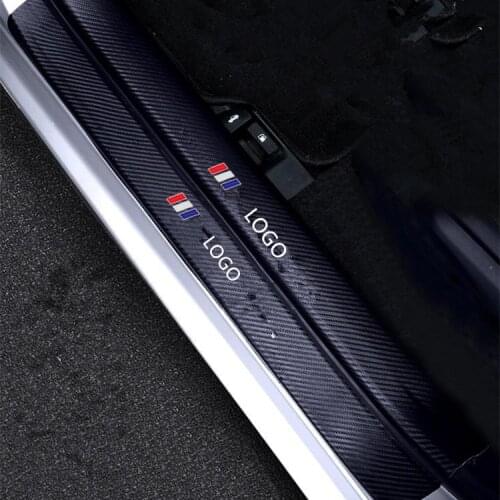 4PCS/SET Carbon Fibre Interiro Door Sill Protective Cover For Chevrolet Malibu XL Cruze CAVALIER Equinox Monza CAB307