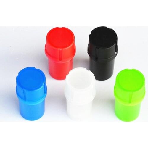 5 PCS Multi-function 2 in 1 Plastic Tobacco Grinder&Container Herb Grinder Tobacco Storage Tank Spice Crusher Hand Muller