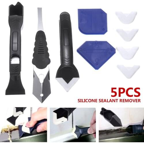5pcs Silicone Removal Scraper Caulking Tool 28mm Sealant Finishing Caulking Hand Tool Reusable Tiler Painting Floor Finishing