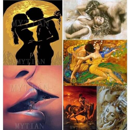 5D DIY Diamond painting men and women Lover kiss Full Square/ Round Diamond embroidery Cross stitch Diamond Mosaic crystal Wall