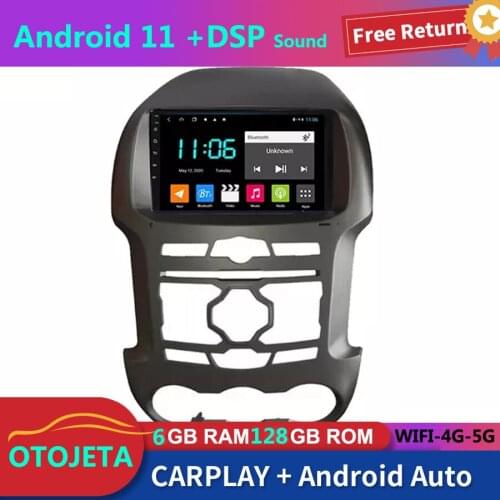 For Ford Ranger F250 2012 Car Radio Stereo GPS Navigator 6GB Ram 128GB Rom Autoradio 2Din Android 11 Bluetooth Multimedia Player