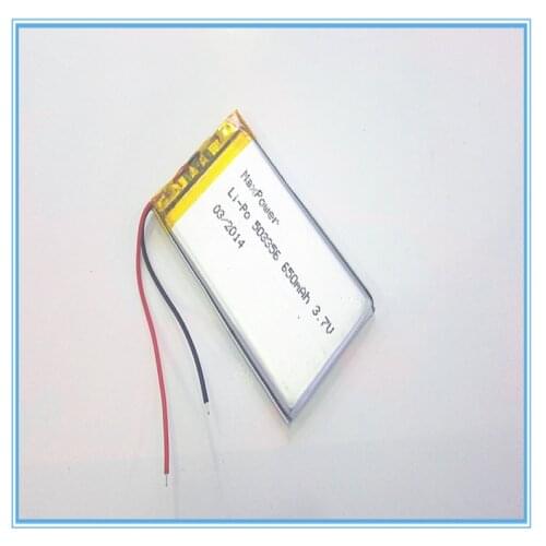 Free shipping Polymer battery 650 mah 3.7 V 503356 smart home MP3 speakers Li-ion for dvr,GPS,mp3,mp4,cell phone,speaker