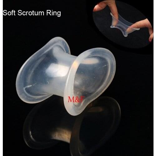 Safe Silicone Soft Penis Ball Scrotum Stretcher Rings Sex Product For Men Chastity Testis Manacle Belt