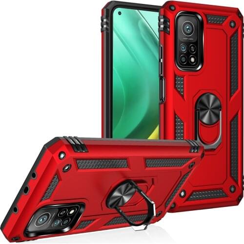 For Xiaomi Mi 10T Armor Shockproof Case for Xiaomi Mi 10T Pro Rugged Military Protective Car Holder Ring Case Cover Mi 10 T Pro