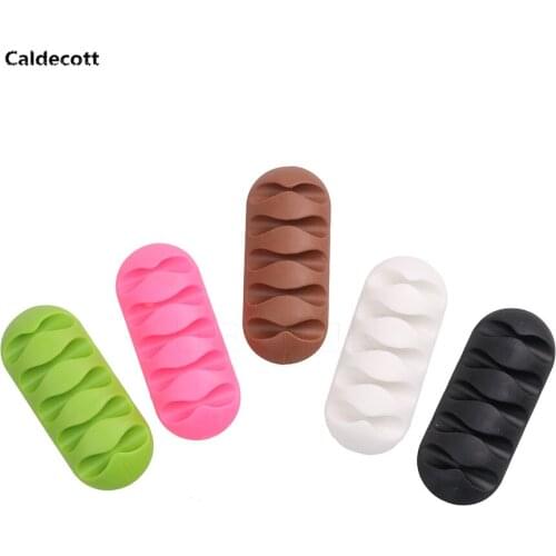 Caldecott Winder Cable Silicon Organizer Wire Storage CC-947 Charger Desktop Cable Holder Clips for Earphone MP3 MP4