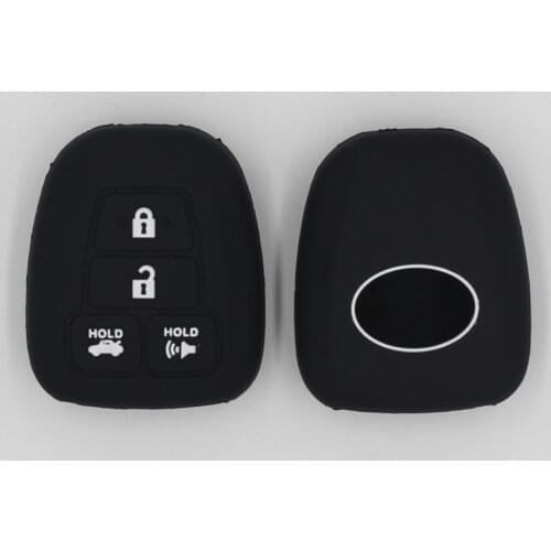 Black Silicone Cover Smart Key Case For TOYOTA Vellfire Sienna Alphard Previa RAV4 FOB Shell Remote 4 Button Keyless