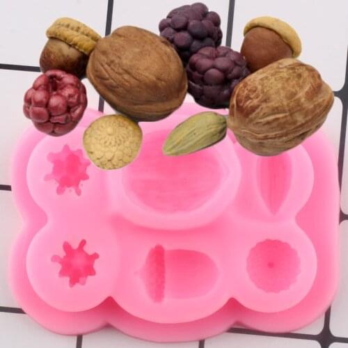 Nut Cake Border Silicone Mould Cupcake Topper Fondant Mold Cookie Baking Cake Decorating Tools Candy Polymer Clay Chocolate Mold