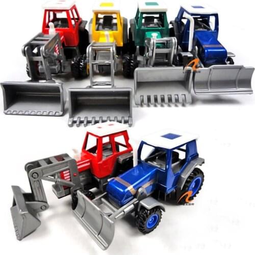 Alloy Pull back toy car engineering Agricultural vehicles model educational Glide farmer tractor scale gift for children kids