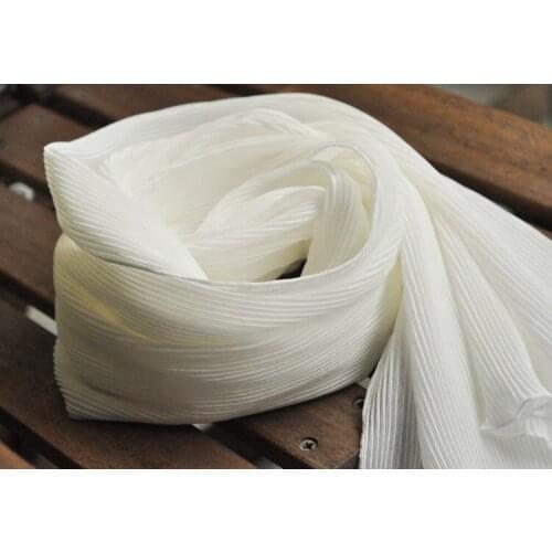 HOT SELLING Miyake fold fashion life pure color silk scarves IN STOCK
