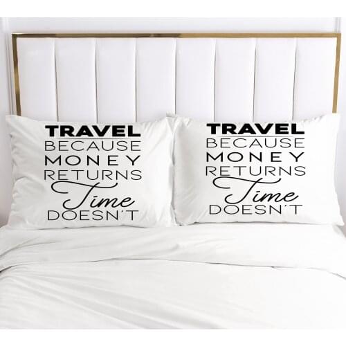 2PCS 3D Pillow Cases 65x65 50x70 Nordic Decoration Throw Pillow Cover Bedding White Letter PillowCase Customize size/design