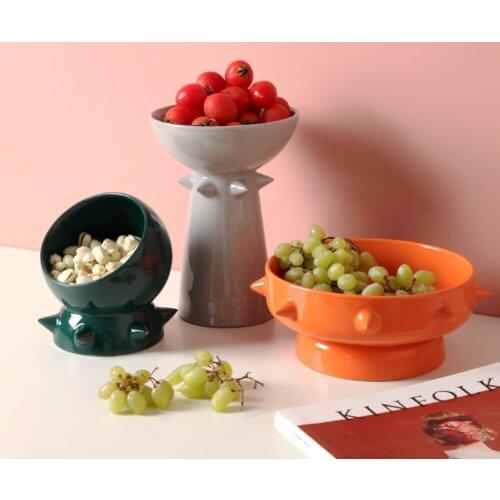 Nordic Creative Ceramic Fruit Plate Table Decoration Storage Ornaments In Living Room Dinner Plates Trays Decorative