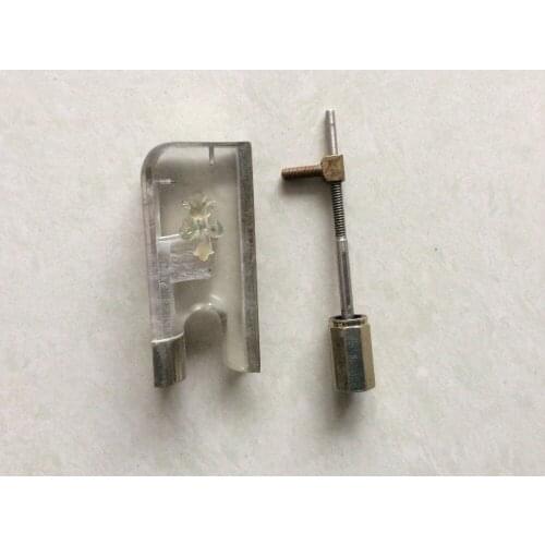 New Nice cello bow frog white plastic copper mounted