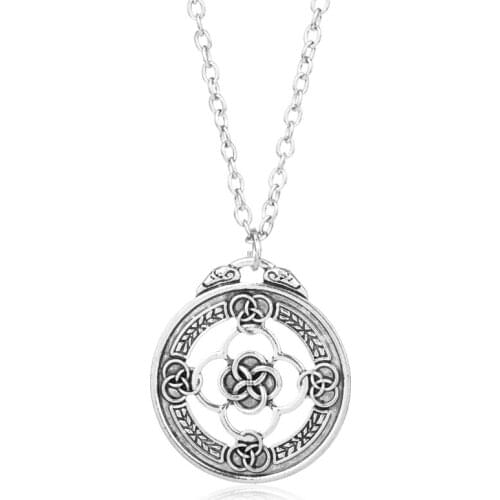 Outlander Scottish Irish Celtic Knot Eternity Cross Trinity Nurse Necklace Pendant Triangle totem necklace For Men Best Gift