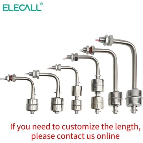 Float switch Right Angel Dual-ball 2balls Water Level Sensor Liquid Tank Pool Stainless Steel 1A1 2A1 Horizontal