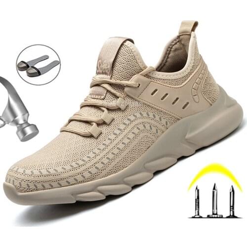Work Sneakers Lightweight Men Work Shoes Safety Boots Anti-puncture Work Boots Men Anti-smash Industrial Shoes Big Size 49 50