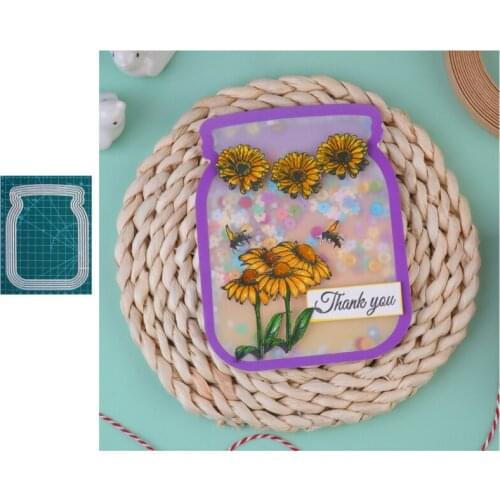 Frame Metal Cutting Die Cut Wish Bottle Honey Candy Jar Scrapbooking Paper Craft Handmade Card Album Punch Art Cutter Alinacutle