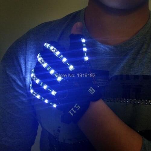 Hot Sale 6 colors Select LED Party Gloves Glow Party Supplies Glowing Gloves For Rave Party Light Decoration Powered by CR2023