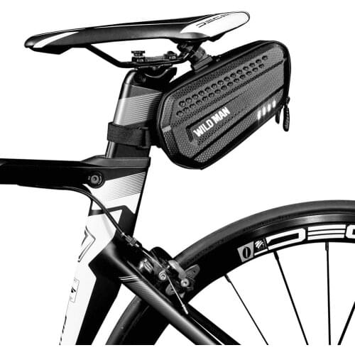WILD MAN Bicycle Reflective Saddle Rear Tool Bags Bike Seat Tail Hard Bags Cycling Bag Bycicle Accessories Equipment