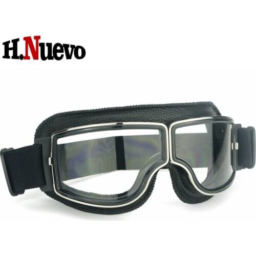 Vintage Classic Universal Goggles Dustproof UV Protection Women goggles Retro Helmet Motorcross Bicycle Pilot Aviator Glasses