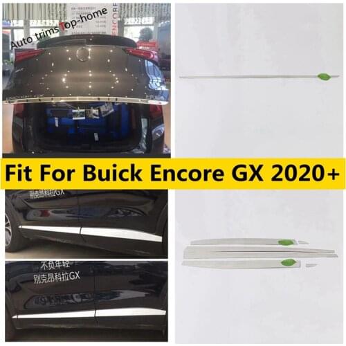 Tailgate Rear Back Door Bottom / Side Door Body Protector Cover Trim Stainless Steel Accessories For Buick Encore GX 2020 2021