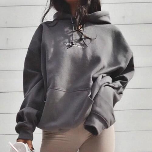 Women cotton hoodie Harajuku Print Hoodies Casual Long Sleeve hoody Sweatshirt Loose Pullover Tops sweatshirt clothes tops y2k