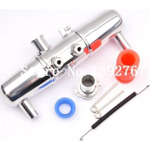 1 Set HSP Aluminium Tuned Exhaust Pipe & Header for 1/8 RC Model Car Nitro gas Engine Motor Parts