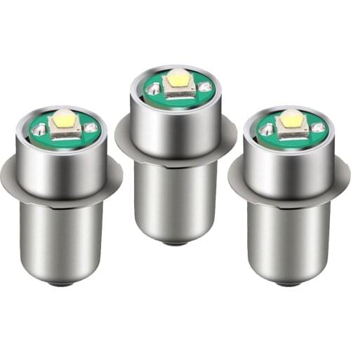 3Pcs P13.5s Pr2 pr3 3W Fit For Maglite LED Bulb Upgrade Conversion for 6d or 6c Cell Torch 5V-24V 3V-18V 4.5V 6V 12V 15V White