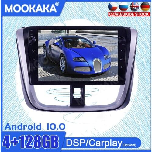 4+128GB Android10 For Toyota ViosYaris Car GPS Navigation Auto Radio Stereo Video Multimedia Player Carplay HeadUnit Tesla