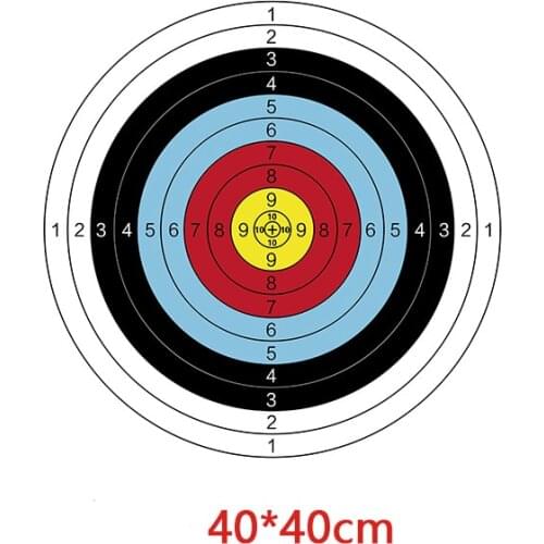 50pcs 40*40 cm Archery Shooting Target Paper Bow Hunting Archery Kit Standard Full Ring Single Spot Shooting Training Paper