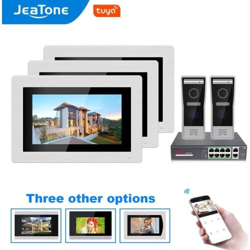 7'' WIFI IP Video Door Phone Intercom Door Bell Speaker Access Control System Touch Screen Motion Detection Door Camera 2 to 3